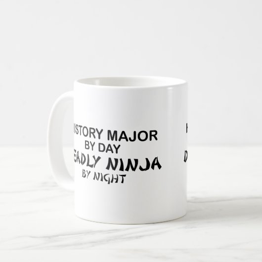 Historische majoor Deadly Ninja Koffiemok (Voorkant links)