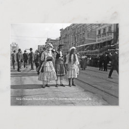 Historische Mardi Gras New Orleans Foto Briefkaart