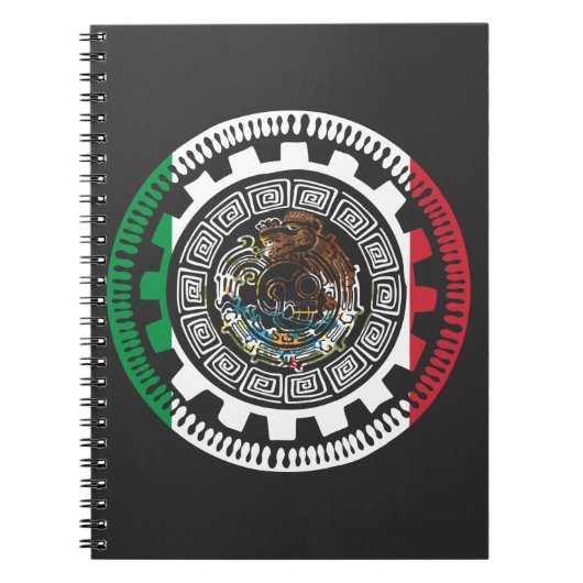 Historische Mexicaanse Aztec Mexico Maya Calendar Notitieboek (Voorkant)