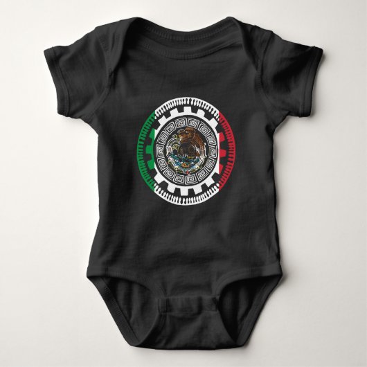 Historische Mexicaanse Aztec Mexico Maya Calendar Romper (Voorkant)