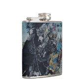 historische middeleeuwse ridders over paarden heupfles (Rechts)