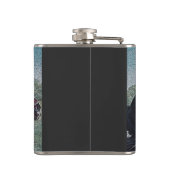 historische middeleeuwse ridders over paarden heupfles (Achterkant)