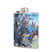 historische middeleeuwse ridders over paarden heupfles (Links)