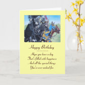 historische middeleeuwse ridders over paarden kaart (Gele Bloem)