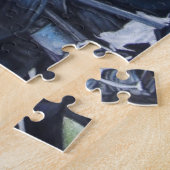 historische middeleeuwse ridders over paarden legpuzzel (Zijkant)