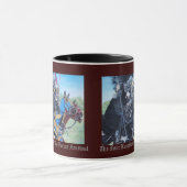 historische middeleeuwse ridders over paarden mok (Midden)