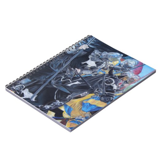 historische middeleeuwse ridders over paarden notitieboek (Linkerzijde)