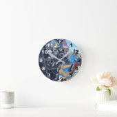 historische middeleeuwse ridders over paarden ronde klok (Huis)