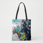 historische middeleeuwse ridders over paarden tote bag (Voorkant)