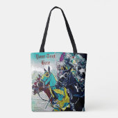 historische middeleeuwse ridders over paarden tote bag (Achterkant)