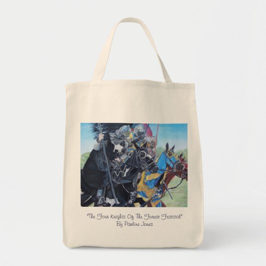 historische middeleeuwse ridders over paarden tote bag (Voorkant)