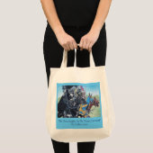 historische middeleeuwse ridders over paarden tote bag (Voorkant (product))