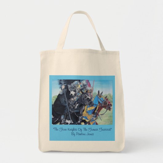 historische middeleeuwse ridders over paarden tote bag (Voorkant)