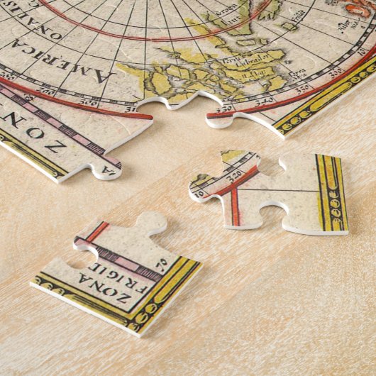 Historische middeleeuwse Wereldkaart (door Willem  Legpuzzel (Zijkant)