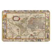 Historische middeleeuwse Wereldkaart (door Willem  Magneet (Horizontaal)