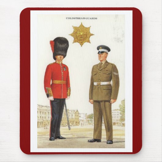Historische militaire uniformen, coldstream Guards Muismat (Voorkant)