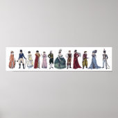 Historische Mode van de frequentie - Lang 20x4.5 P Poster (Voorkant)