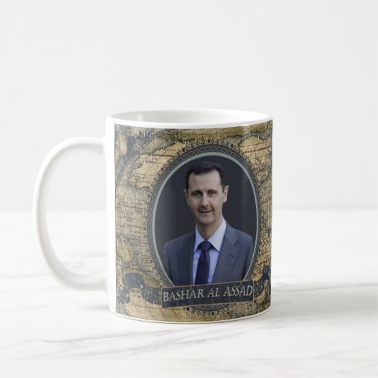 Historische Mok Bashar Al Assad (Links)