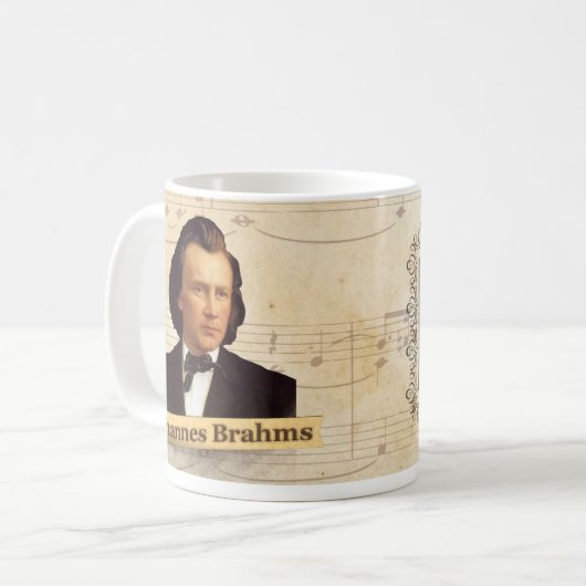 Historische Mok Johannes Brahms (Voorkant links)