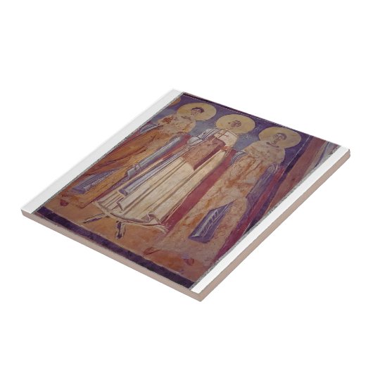 Historische muurschildering Romeinse kunst keramis Tegeltje (Zijkant)