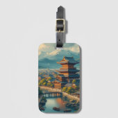 Historische Nara, Monumenten van het oude Nara Bagagelabel (Voorkant (verticaal))