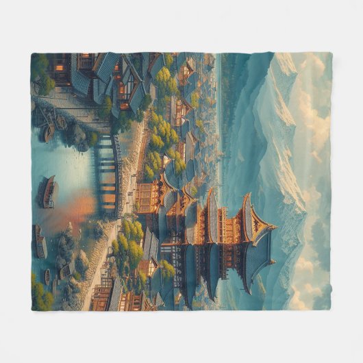 Historische Nara, Monumenten van het oude Nara Fleece Deken (Voorkant (Horizontaal))