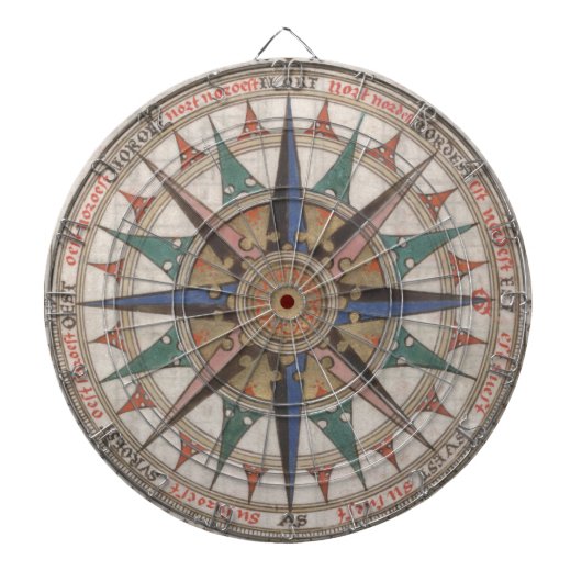 Historische Nautical Compass (1543) Dartbord (Voorkant)