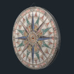 Historische Nautical Compass (1543) Dartbord<br><div class="desc">Dit is een historisch nautisch kompas,  geproduceerd in 1543.</div>