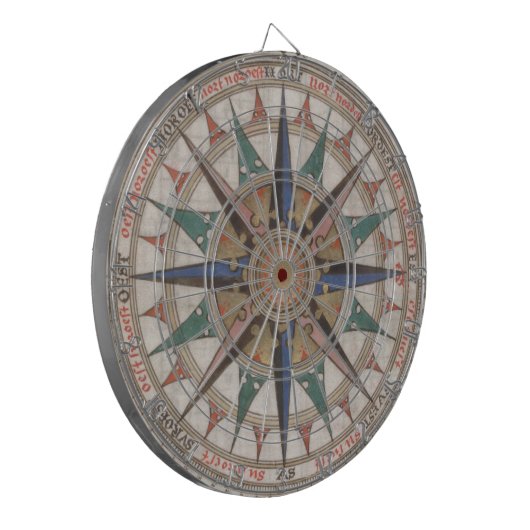 Historische Nautical Compass (1543) Dartbord (Voorkant Links)