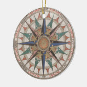 Historische Nautical Compass (1543) Keramisch Ornament (Links)