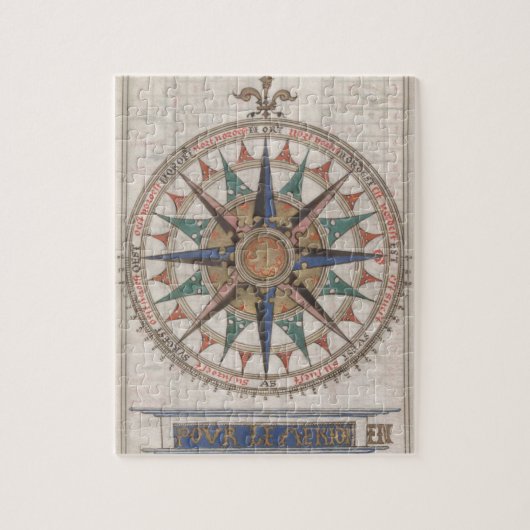 Historische Nautical Compass (1543) Legpuzzel (Verticaal)