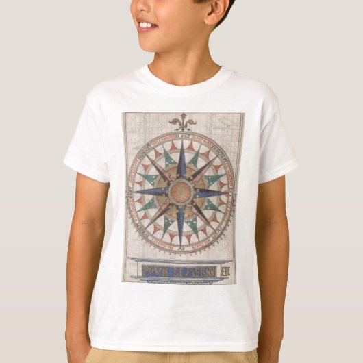 Historische Nautical Compass (1543) T-shirt (Voorkant)