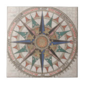 Historische Nautical Compass (1543) Tegeltje (Voorkant)