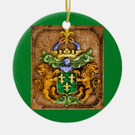 Historische Nederlandse Van Westervelt Crest Keramisch Ornament