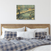  historische New York Brooklyn Bridge openen Canvas Afdruk (Insitu (Slaapkamer))