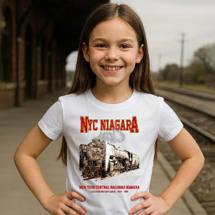 Historische NYC Niagara-trein Stoomlocomotief T-shirt