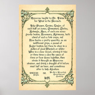 Historische ontvangst voor wind in de buik, Poster