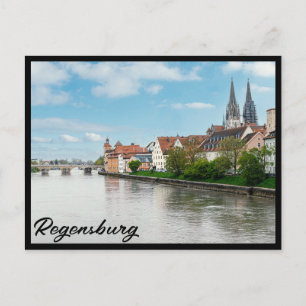 Historische oude binnenstad van Regensburg, Duitsl Briefkaart