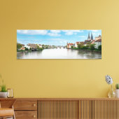 Historische oude binnenstad van Regensburg, Duitsl Canvas Afdruk (Insitu (Woonkamer))