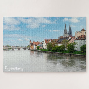 Historische oude binnenstad van Regensburg, Duitsl Legpuzzel