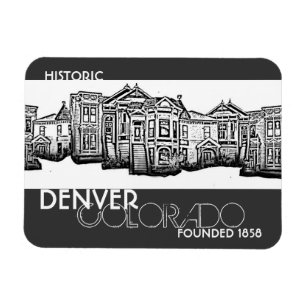 Historische oude de stadsmagneet van Denver Magneet