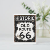 Historische Oude Route 66 Sign  Briefkaart (Staand voorkant)