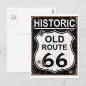 Historische Oude Route 66 Sign  Briefkaart (Voorkant / Achterkant)