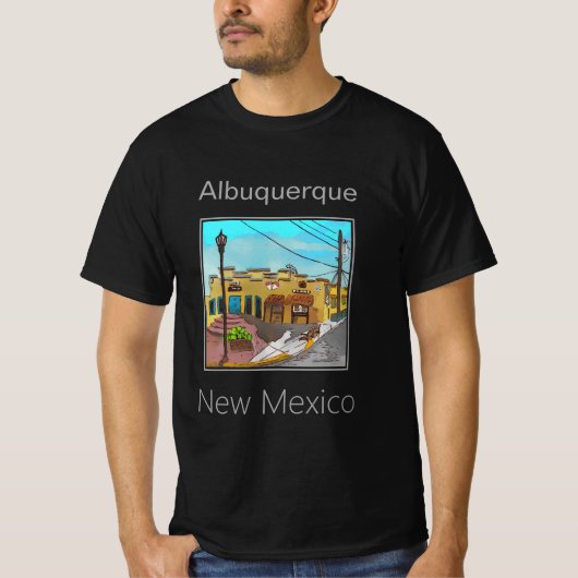 Historische oude stad, Albuquerque, New Mexico T-shirt (Voorkant)