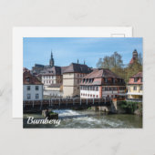 Historische oude stad en rivier in Bamberg, Duitsl Briefkaart (Voorkant / Achterkant)