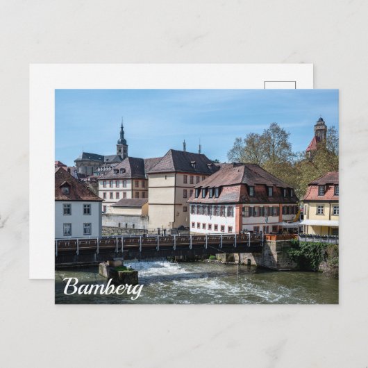 Historische oude stad en rivier in Bamberg, Duitsl Briefkaart (Voorkant / Achterkant)