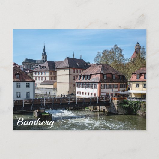 Historische oude stad en rivier in Bamberg, Duitsl Briefkaart (Voorkant)