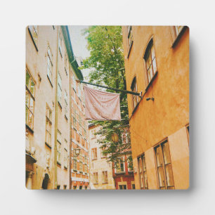 Historische oude stad, Gamla Stan, Stockholm, Zwed Fotoplaat