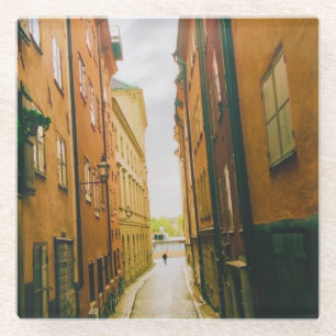 Historische oude stad, Gamla Stan, Stockholm, Zwed Glazen Onderzetter