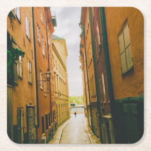 Historische oude stad, Gamla Stan, Stockholm, Zwed Kartonnen Onderzetters